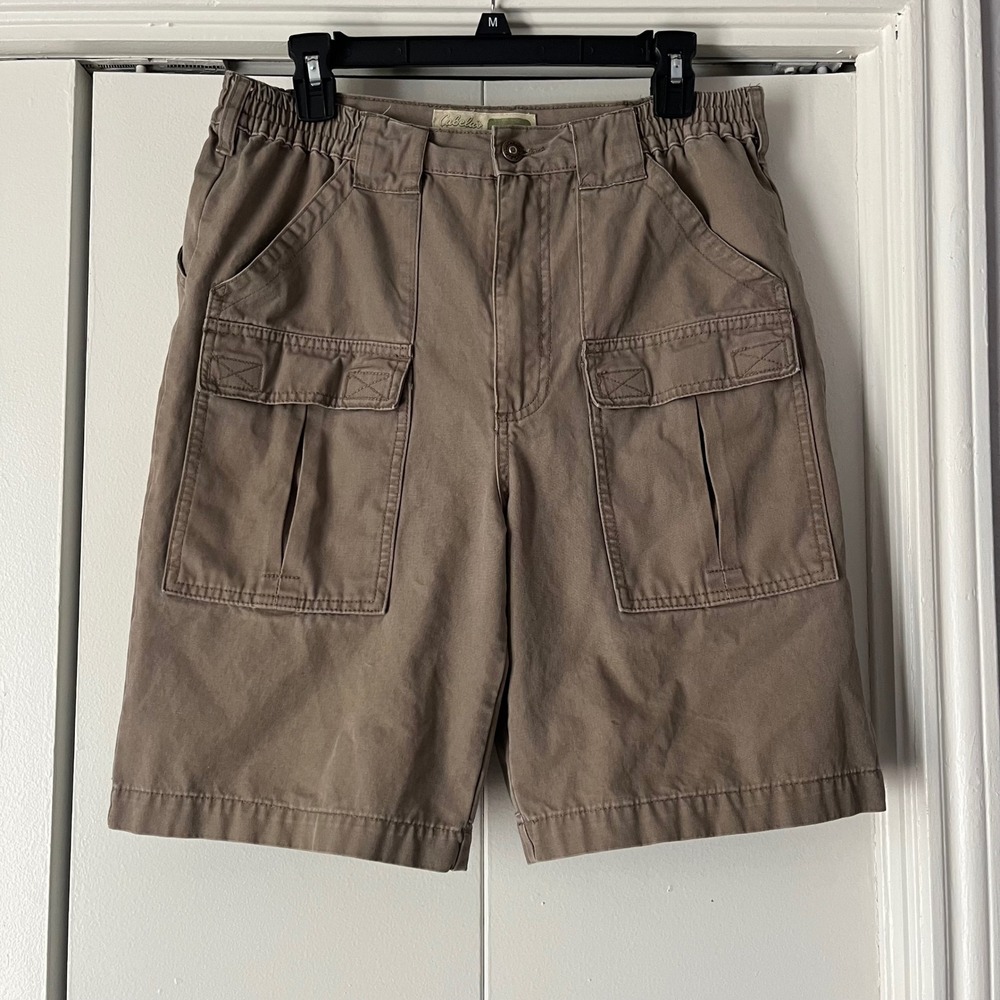 Cabela's Outdoors Mens Cargo Shorts Size 30 Elastic‎ Waist Utility